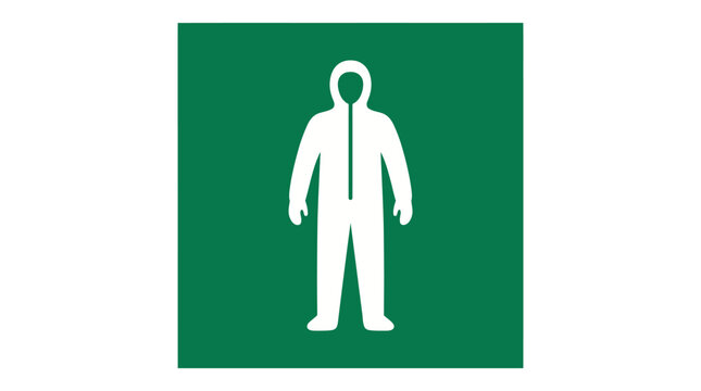 Hazmat Suit Required Sign For Biohazard Protection And Chemical Workplace Safety