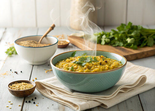 Moong dal khichdi in modern comfort-food campaign