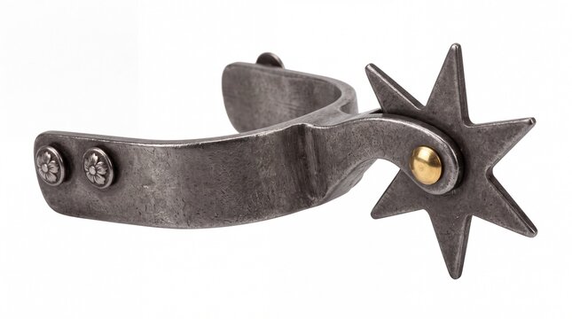 Metal cowboy spur for horse riding