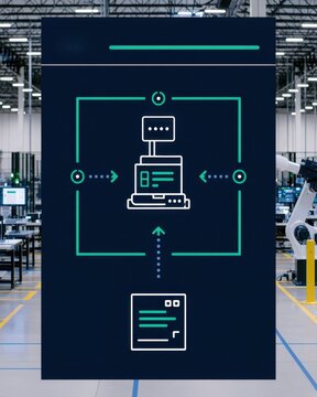 warehouse guides efficiency with factory while business machine operations and robotics strengthen platform digital