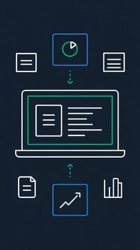 laptop links technology skill education progress knowledge and screen through optimization driven productivity