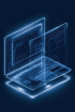 education manages progress knowledge screen technology skill and laptop across conversion business systems