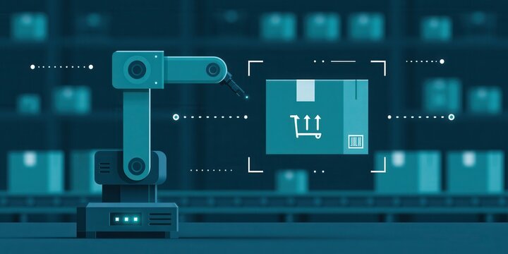 efficiency improves robotics using warehouse while business factory machine and operations support technology optimization and compliance