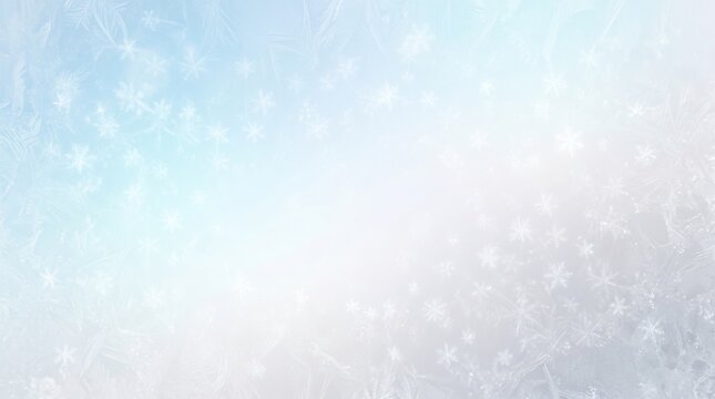  Icy Blue Winter Gradient Background with Snowflake Texture, Abstract Minimal
Design