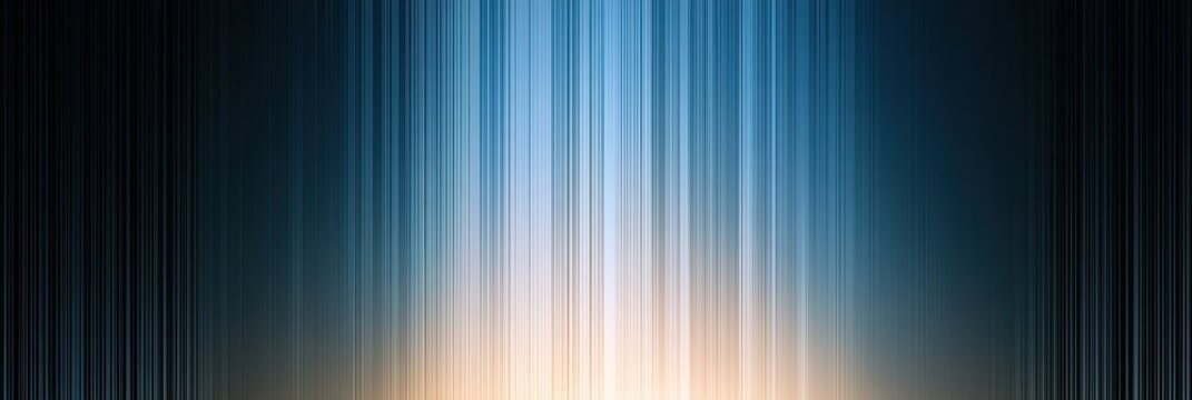 Abstract Blue and Yellow Vertical Light Streaks Background.