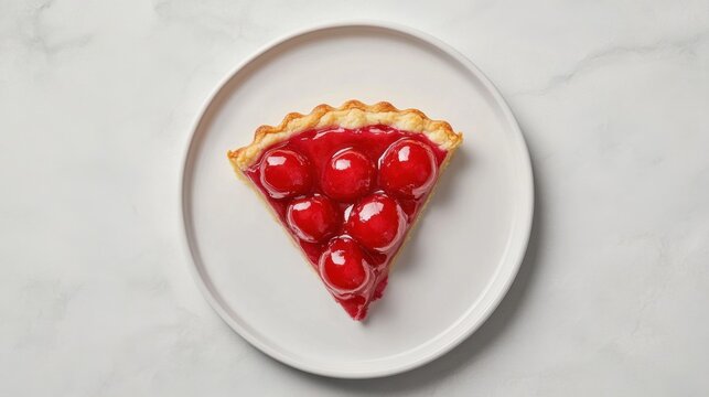 Gigapixel Slice of Cherry Pie on Plate