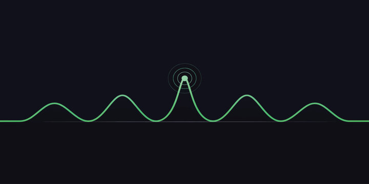 Abstract Red Business Background with Dynamic Lines and Arrow Chart Design, 3D Vector Illustration of Energy Wave Graph and Conceptual Data Diagram