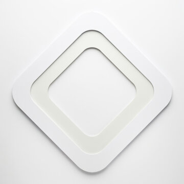 Abstract geometric white square frame border design with geometric minimalist abstract background template structure architecture interior illustration composition contemporary presentation