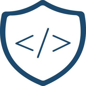 Shield Code Security and Programming Protection Vector Illustration