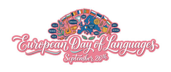 European Languages Day Celebration Illustration © Hendro
