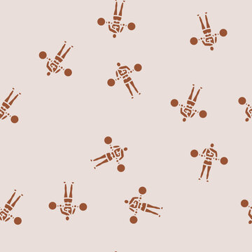 circus strongman carnival vintage show vector glyph seamless pattern circus strongman carnival vintage show sign illustration