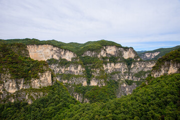 Fototapeta premium Natural Scenery of the Southern Taihang Mountains in Lingchuan, Jincheng, Shanxi, China
