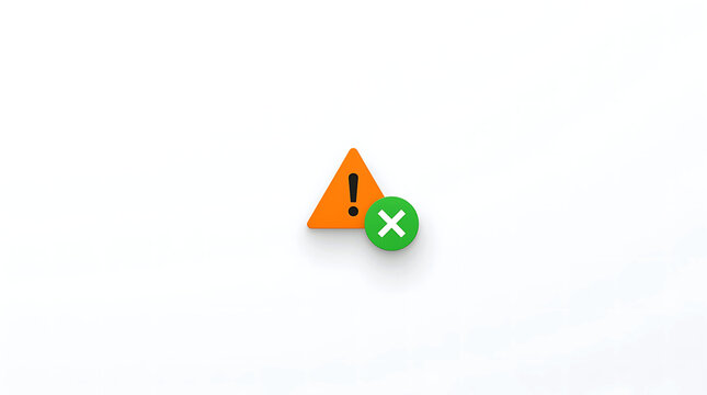 Warning Error Cancel Icon Minimal Flat Symbol Isolated User Interface Design Graphic