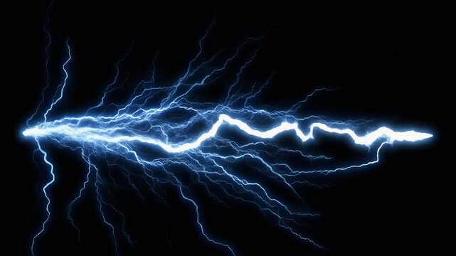 Horizontal White Electric Slash