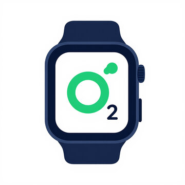 Blood Oxygen Level Smartwatch Icon Design