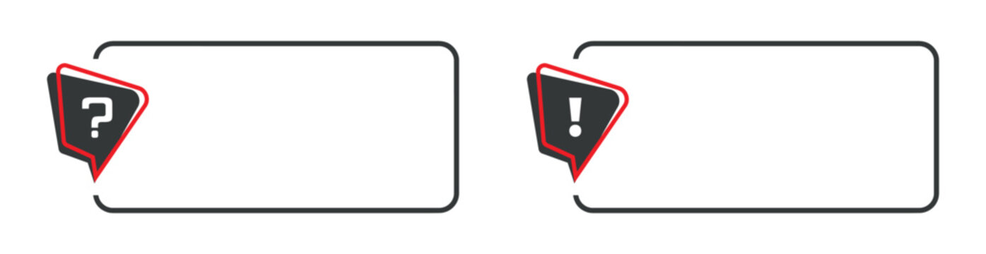text with exclamation mark on white background