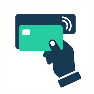 Human Hand Contactless Payment NFC Icon