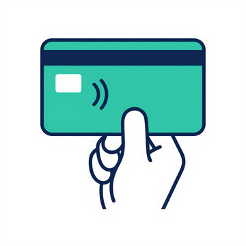 Human Hand Contactless Payment NFC Icon