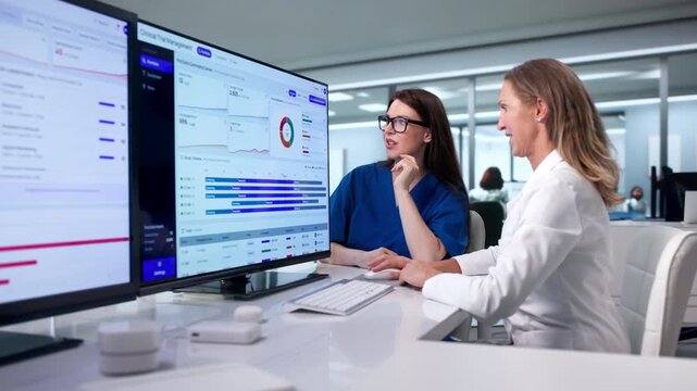 Woman Clinical Trial Manager Reviews Patient Enrollment Numbers