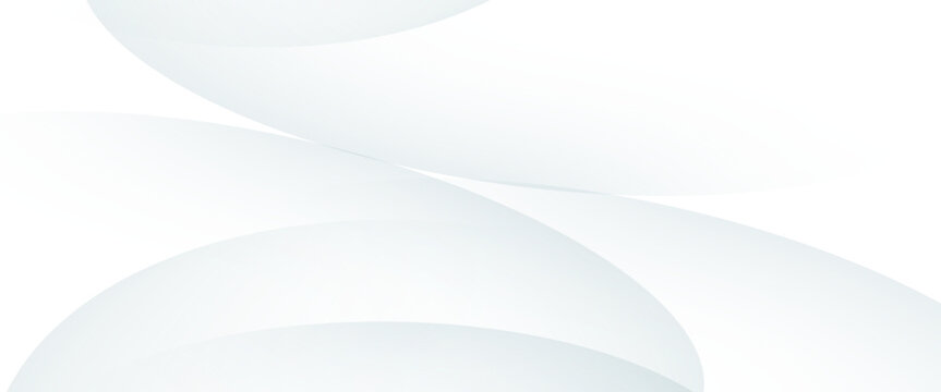 Abstract White Curved Swirl Layers, Modern Light Grey Corporate Background