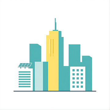 Modern Solar Tech City Vector