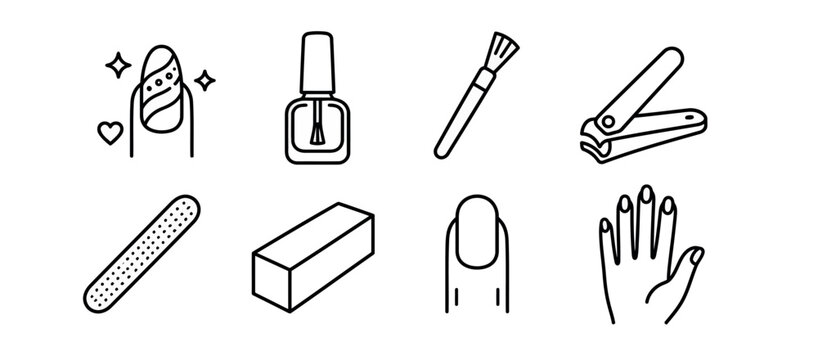 Collection of beauty and grooming tools illustration.