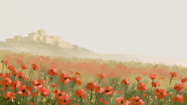Growth in nature's tranquility inspires mindfulness and continuous learning amidst a vibrant red poppy field.