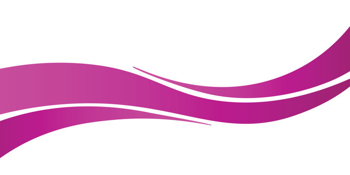 Flowing purple waves and bars with gold gradients for borders or fancy footnotes on certificates, banners
