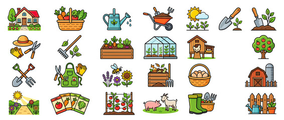 Farm and Garden Icons Set © meja