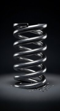 abstract metal spiral