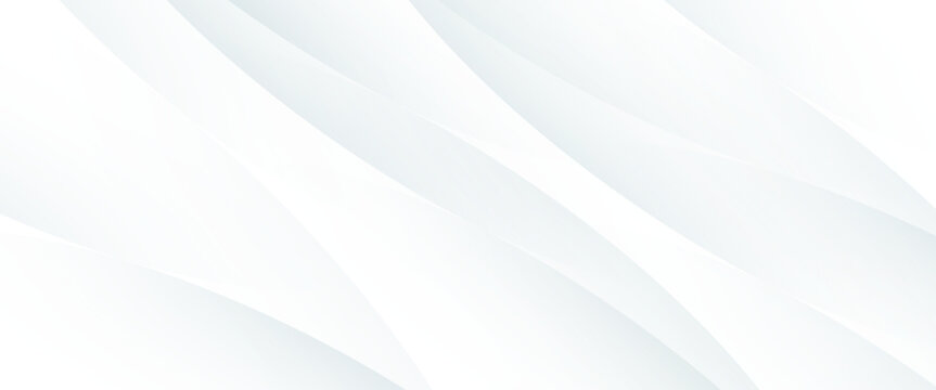 Abstract White Curved Swirl Layers, Modern Light Grey Corporate Background