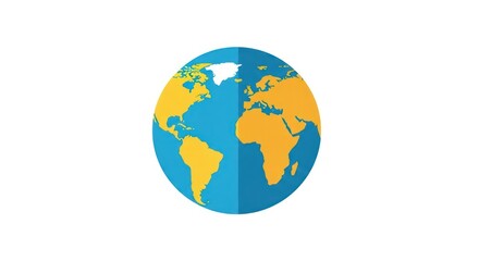 Fototapeta premium Globe Earth Planet World Map Illustration.