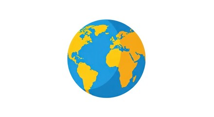 Fototapeta premium Globe Earth Planet World Map Illustration.