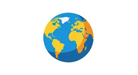 Fototapeta premium Globe Earth Planet World Map Illustration.