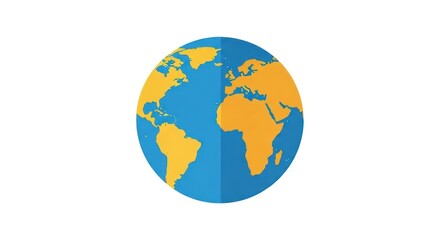 Fototapeta premium Globe Earth Planet World Map Illustration.