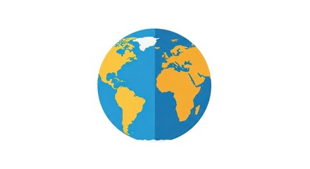 Fototapeta premium Globe Earth Planet World Map Illustration.