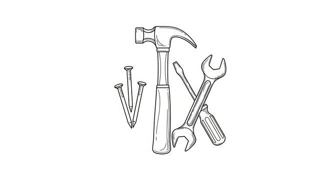 Tools for construction and repair work.