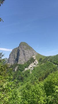 mountain landscape with blue sky