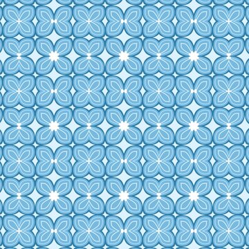 seamless pattern with blue flowers