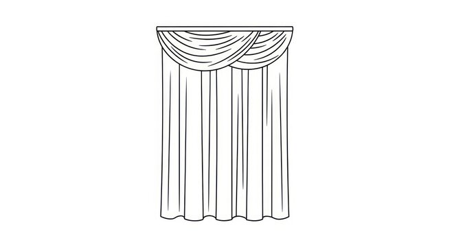 Curtain Drapery Interior Design Element.