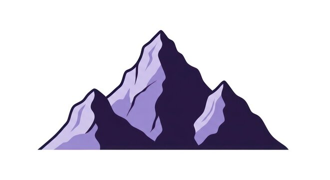 Purple mountain range landscape graphic design.