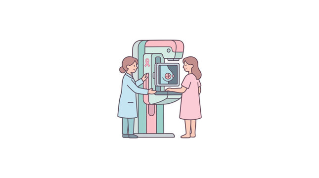 A medical professional performs a routine health screening for a patient