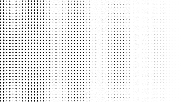 Abstract halftone pattern with black diamond shapes on a white background, creating a gradient effect of varying density and size for visuals