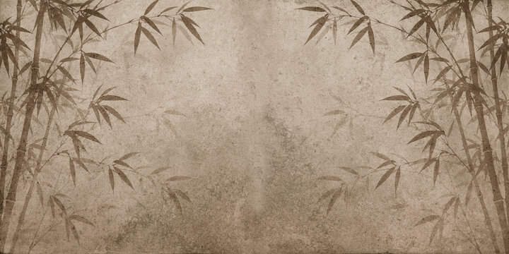 old paper texture background seamless texture palm and leaf tropical wallpaper decorative design.