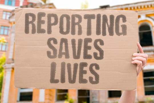 "Reporting Saves Lives" Speaking up prevents further harm. HARM. REPORTING. SAVES. LIVES. PREVENT.