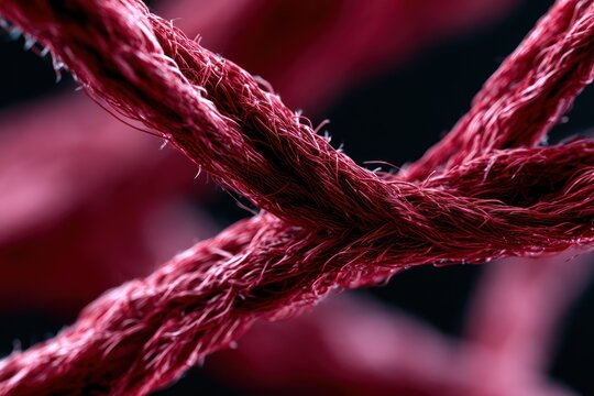 Anatomical macro view of red muscle fiber tissue cells