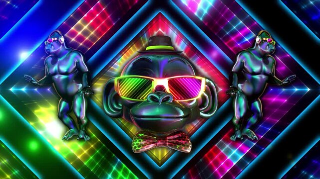 Futuristic Disco Apes