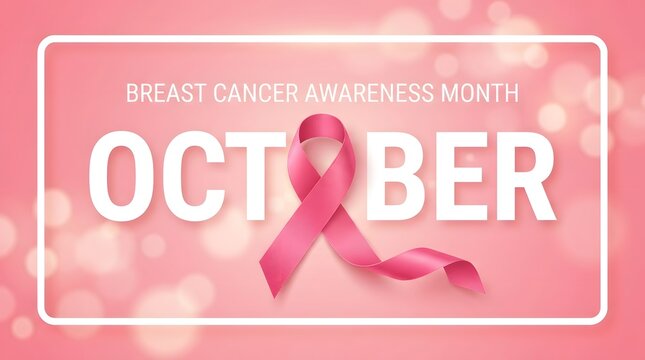 Breast cancer awareness month october ribbon design for support fundraising campaigns