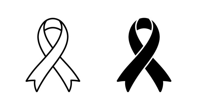 Breast cancer awareness month pink ribbon symbol for support hope and fundraising