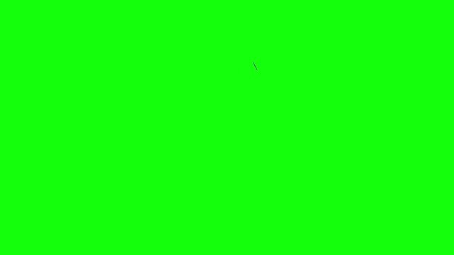 A bold textured blue paint brush stroke with rich bristle marks and uneven artistic edges is dynamically drawn from top-left to bottom-right on a solid bright lime green background in vibrant vector.